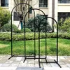 Party Decoration 1 Set=3pcs Wedding Arches Iron Pipe N-shaped Flower Stands Metal Props Background Artificial Decorations