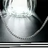 4 мм мужские серебряные серебряные боковые цепи Ожерель