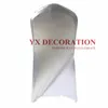 Capas de cadeira 25 50 100pcs bronzeando o capô de tampa de spandex metálico para decoração de eventos de casamento de capa