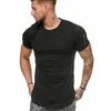 2021 Summer Casual T Shirt Men Fashion Zipper Sleeve O Neck Hip Hop T-Shirt Tops Cotton Tshirts Male Tee Size M-3XL