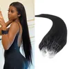 Naturfärg Rak Mirco Ring Loop Hårförlängningar BrazLian Remy Silk Straights Hairs for Women