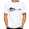 100% Coton Nature Guitare Hommes T-Shirt De Mode Creative Imprimé Graphique T-shirt O-cou À Manches Courtes Cool Tops Drôle T-shirts 210629