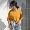 Harajuku Summer Women Basic T-shirt Casual Luźne Krótki Rękaw Dolny Cukierki Kolor Bawełniana T Shirt Kobieta Topy Trójniki Koszula Femme 210604