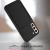 Casos de carteira com suporte de cartão de crédito Espelho escondido, três camadas à prova de choque Proteção pesada proteção capa protetora para Samsung Galaxy S22 mais 5G / S22 5G Case