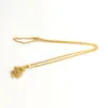24k hanger Real Solid Yellow Geel Goud Authentieke afwerking CZ Jewel gedetailleerd 3D Good Luck USA Dragon Flat Chain Necklace1072669