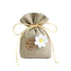 サシェ袋巾着の空のキャンディーハーブティーパッケージ小ギフトバッグラベンダーアロマテラピー花かわいい寝室の消臭バッグ3色