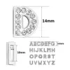 8mm / 10mm Rhinestones Completos Letras de Corrediça Telefone Pingente Liga Glide Alfabeto Letra A-Z Rhinestone Solta Grânulos Cristal Pingentes Pulseira Escovaras Pet Colar