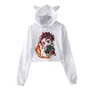 Kawaii Japanische Anime Demon Slayer Hoodies Weibliche Harajuku Cartoon Kimetsu Nein Yaiba Druck Hoodie Koreanische Sweatshirts Frauen 211108