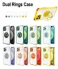 デュアルリングカメラ保護板iPhone 12 11 Pro Max XR XS Xミニ6G 7G 8 Plusのための耐透明な電話ケース
