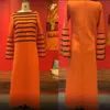 Artı Boyutu Sonbahar Uzun Kollu Maxi Pileli Elbise Kadınlar Afrika Bayanlar Büyük Büyük Boy Düğün Akşam Parti Uzun Elbiseler Vintage 210325