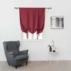 Modern Simple Window Curtain High-precision Double-sided Matte High Blackout Polyester Solid Color Roman Short Curtain 210712