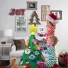 Ourwarm 3D DIY Filt Toddler Julgran År Barn Gåvor Toys Konstgjorda träd Xmas Heminredning Hängande ornament 211012