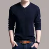 TFETTERS Men Sweater Casual V-Neck Pullover Men Spring Autumn Slim Sweaters Long Sleeve Mens Sweater Knitted Shirt Homme 211112
