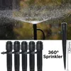 5M-25M automatique 1/4 '' Micro goutte à goutte d'irrigation jardin 4/7mm tuyau d'arrosage Kits de système d'arrosage buse réglable goutteur 210622