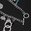Jewelry Supernatural SPN Inspired Bracelet Gun Star Handcuff Sword Charms Lobster Clasp Bangle Sam Dean Winchester Link, Chain
