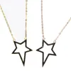 Высококачественный неровный звезда черный CZ наброски элегантные модные украшения 2021 Последний дизайн Fine 925 Серебряные серебряные женские ожерелье