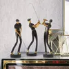 Modern Resin Playing Golf Sports Figures Statues Decoration Home Livingroom Desktop People Sculpture Figurines Crafts Decor Decorative Objec