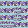 緩い宝石のジュエリーファッション6ピースゴールドメッキ紫の自然石英ドッツィジェードペンダント、ドリューズクリスタル宝石石の石造りのコネクタビーズ、発見
