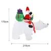 Dekoracje świąteczne 1set rok Wesołych wystrojów do domu na świeżym powietrzu na imprezę zimową gingerbread Snowman Santa Claus Tree Inflatible Arch268r