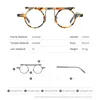 Moda Armações de Óculos de Sol Hepidem Armação de Óculos de Acetato Masculino 2022 Vintage Retro Redondo Óculos de Prescrição Feminino Óculos Óticos Miopia