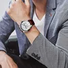 Orologi Mens Lige Top Brand Luxury Casual Pelle Quartz Orologio da uomo Orologio Business Clock Maschile Sport Impermeabile Data cronografo 211013