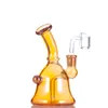 Rökning Aeecssories Glas vattenpipor Bongs Vattenpipor Dab Rigs Smoke Pipe Liten storlek Plätering Färg med 14 mm fog Quartz Banger Bong Dab Rigg