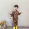 Tuta da bambina Abbigliamento per bambini Autunno Toddler Casual Floral Tooling Baby Abbigliamento per bambini Stile coreano giapponese 1-6 Y 210816