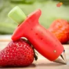 500pcs/lot Strawberry Stem Leaves Huller Remover Tools Removal Fruit Corer Kitchen Gadgets Cutter