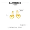 Women Stainless Steel Heart Love Cute Dangle Drop Lever Back Earrings Polished Shiny Silver/ Gold