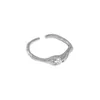 100% 925 Sterling Silver Oregelbunden öppen storlek Ring för kvinnor Micro CZ Zircon Rings Wedding Engagement Party Gifts