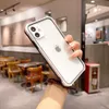 iPhone 13 12 11 Pro Max XR XS X 8 7 Plus에 대한 프리미엄 이중 색상 충격 투명 아크릴 하드 전화 케이스