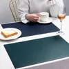 Deri Placemats Yıkanabilir Masa Ped Mat Tablemats Leke Dayanıklı Yemek Disk Kase Coaster Kaymaz Dekorasyon Aksesuarları 210706