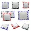 40*40 Plaid Blank White Sublimation Pillow Case Heat Transfer Cushion Cover Grid Square Home Sofa Pillowcases 3 color T9I001454