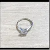 Couple Jewelryromantic Promise Wedding Bands Ring Zircon Stone Crown Engagement Rings For Women Dff0691 Drop Delivery 2021 Yi5Lz