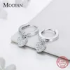 Luxe Solid 925 Sterling Argent Coeurs Étoiles Dangle Boucles d'oreilles Mode Jewerly pour les femmes Boucle d'oreille de mariage Cadeau 210707