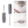 Extendable Feather with Telescopic Pole Stainless Steel Microfiber Duster For Cleaning Cobweb Cars Home Flexible Cleaner