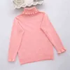 Moda di marca Abbigliamento per bambini Ragazze Fiore Bambini Maglione Pullover Ragazza Bambino Maglioni dolcevita di base 2-6T Bambino 211201