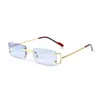 PAWES Lunettes Fadre des lunettes de soleil Gold Rimless Eyeglasses pour l'homme Réflexion Clean Lens Spectacles 98016824031