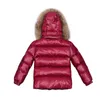 Enfants hiver doudoune pour filles grande vraie fourrure garçons vêtements enfants vêtements bébé épaissir chaud habit de neige enfant en bas âge manteau avec capuche 211203