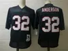 NCAA Vintage 75th Retro College Football Jerseys Stitched Red Black White Jersey