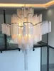 Chaîne de luxe Gland Pendentif Lampe LED Diamètre 80 cm Or Argent Couleur Maison Salon Hôtel Art Décoratif Lumières Centre Commercial Lobby Lampes