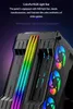 RGB Light Bar Computer Case Tempered Glass Panels ATX Gaming Water Cooling PC E-Sports Online Cafe Desktop Game Supplies - White