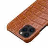 Designer Fashion Phone Cases for iPhone 14 14Plus 14Pro 13 12 11 Pro Max XR Xs Luxury Crocodile pattern Genuine leather Cover Case