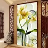 Décorations murales de fleurs dorées abstraites de Style chinois, peintures sur toile de poissons dorés de lys pour salon, décoration de maison de luxe, nouvelle collection