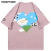 Men's Streetwear Tshirts Pasture Milk Cow Print Punk Rock Tees Shirts Hip Hop Harajuku Hipster Casual Short Sleeve Oversize Tops 210601