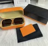 Luxe zonnebril Classic Orange Fashion Brand Glazen Designer Laser Logo Top bril Summer Outdoor Drive Beach UV400 Sunglass319W