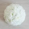6 "15 cm kunstmatige roos zijde bloem zoenen ballen witte bloemen bal voor kerst ornamenten bruiloft decoratie 16 kleur