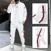 Autunno Men Sport Set Giacca + Pantaloni Due pezzi Set Mens Casual Tracksuit Moda Streetwear Abbigliamento maschile Set da jogging Suit 211222