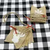 Merry Christmas Jute Banner Kerstmis Letter Paper Banners Vlaggen Xmas Decoratie voor Open haard Wall Tree levert CGY54