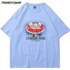 T-shirt pour hommes drôle dessin animé petits canards été à manches courtes imprimé t-shirt hip hop surdimensionné coton décontracté harajuku t-shirts 210601